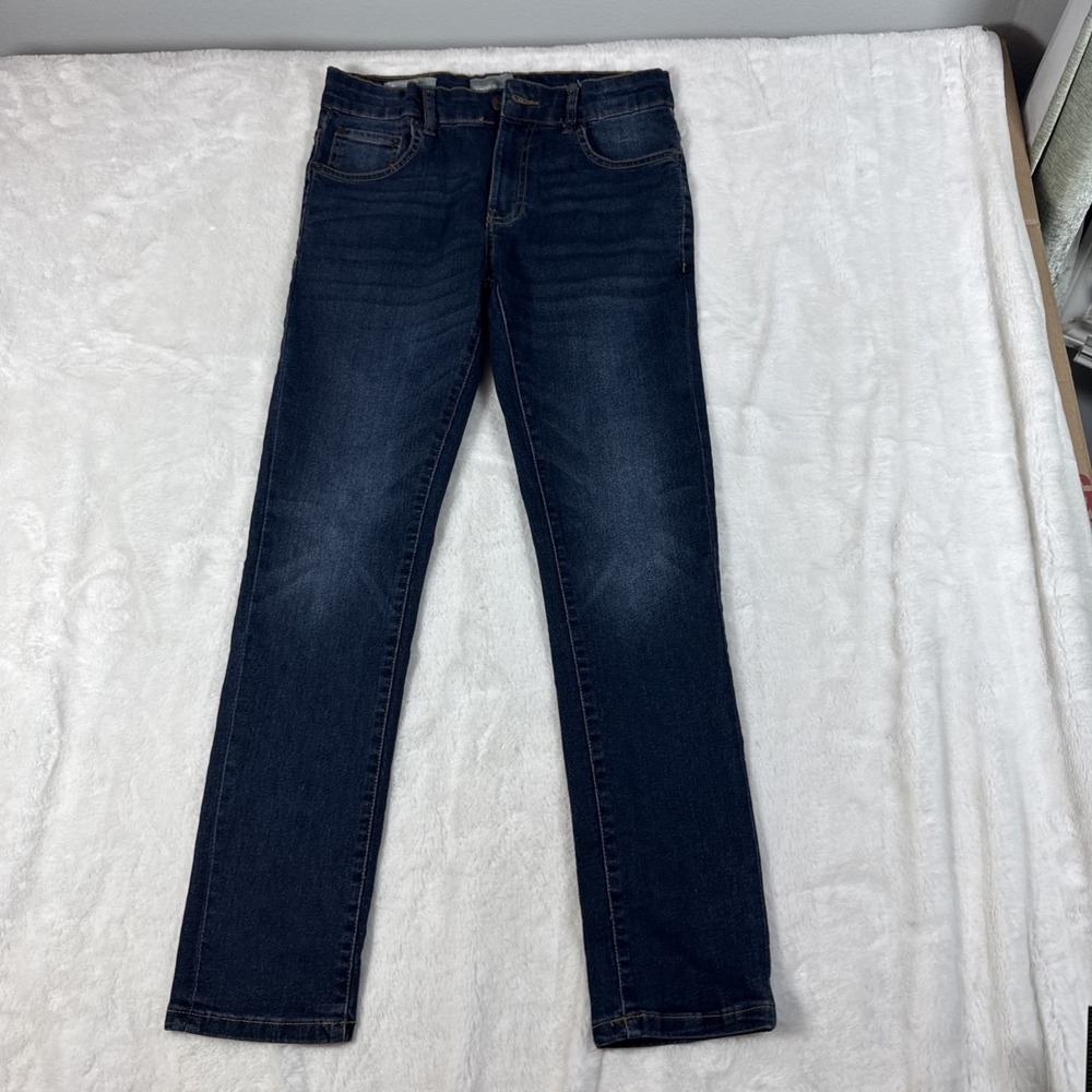 Lucky Brand Boys Authentic Skinny Jeans Dark Wash Blue Size 14 Stretch Denim
